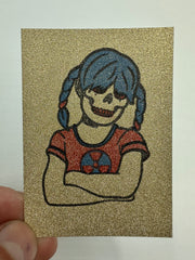(1) Random Mini Sue Nami Letterpress Print & Foil Sticker